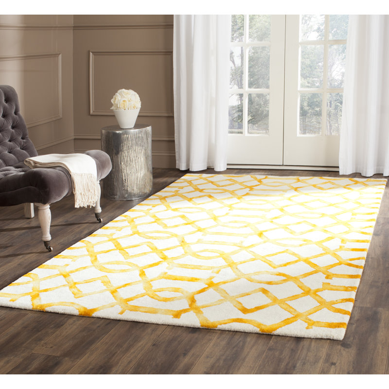 Lorna Hand Tufted Wool Geometric Rug, Rectangle 6' x 9'