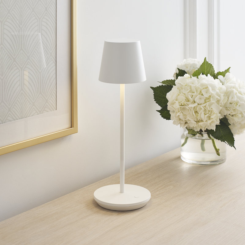 Nevis Accent Rechargeable Table Lamp, Matte White