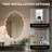 Scalloped Oval Frameless Led Lighted Bathroom Vanity Mirror With Anti-fog, 3 Color Temperature & Dimmable Touch Control-9223655