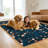 9x12 Area Rug for Living Room, Vintage Floral Rug, Washable Non Slip & Low Pile Carpet for Living Room, Bedroom, Dining Room, Blue