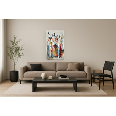Chromatic Assemblage Canvas Wall Art - 39" x 59"