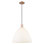 Arcadia - Bristol - Mini-luminaire suspendu à cordon 1 lumière 16 po - Finition cuivre antique - Abat-jour blanc mat