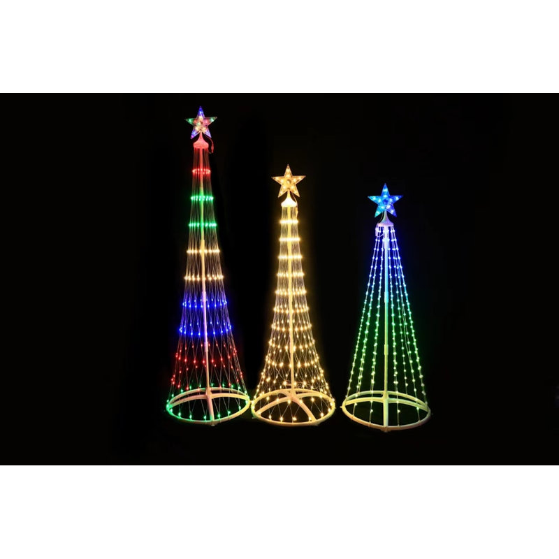  Présentoir de Noël illuminé avec plateau étoile, Multi-couleur