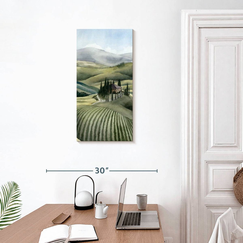 Aquarelle Toscane III, H 30 po x l 15 po