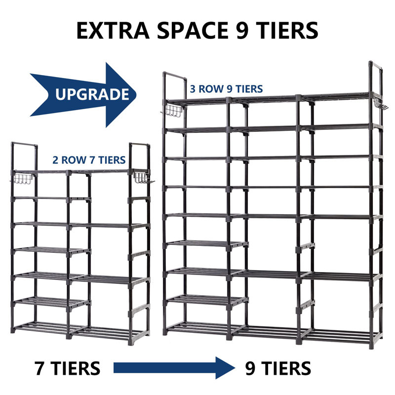 55 Pair Shoe Rack, Black