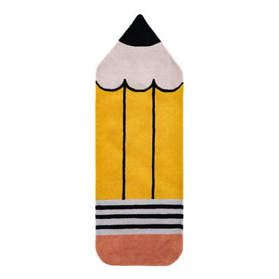 Unique Loom Pencil Playtime Kids Wool Rug