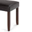 Chaise de salle à manger rembourrée Acadian Andover avec dossier capitonné et structure en bois massif-1108166077