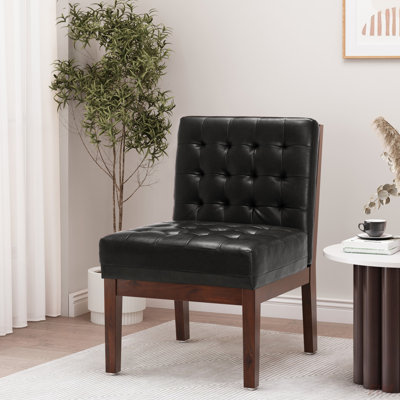 Alejandro Upholstered Accent Chair STRAIGHT CHAIR CONTEMPORARY CHAIR Upholstered CHAIR WOODEN CHAIR