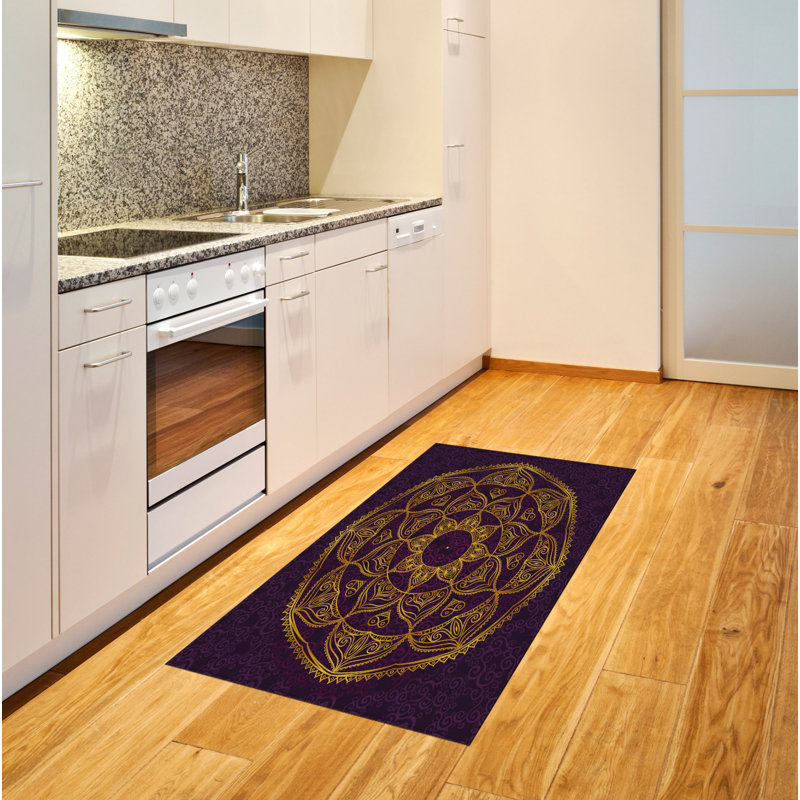 Mandala High Density Long Fiber Poly Threads Decorative Area Rug Carpet, Rectangle 2'7" x 5'