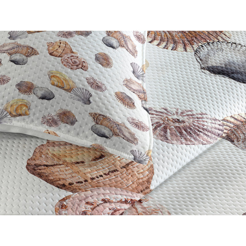 Seashells Coastal Coverlet