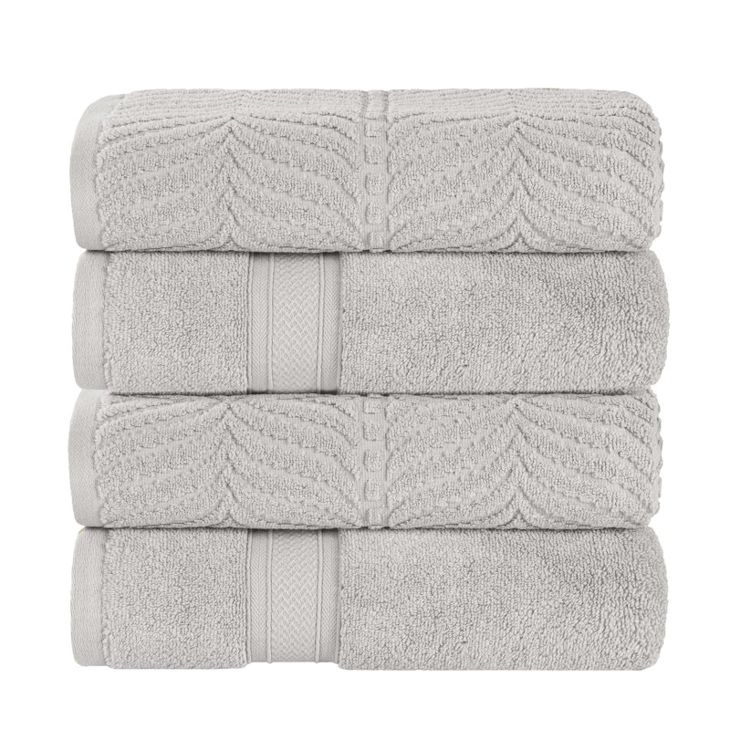 Orelia Cotton Bath Towel, Platinum