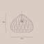 36cm H Cardboard / Paper Bell Pendant Shade in White