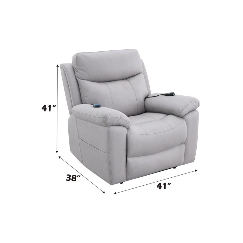 Comfortable Power Motion Recliner with Advanced Functions for Ultimate Relaxation, Light Gray