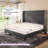 Belo Queen Dark Gray Upholstered Wingback Platform Bed-435998068-435998056