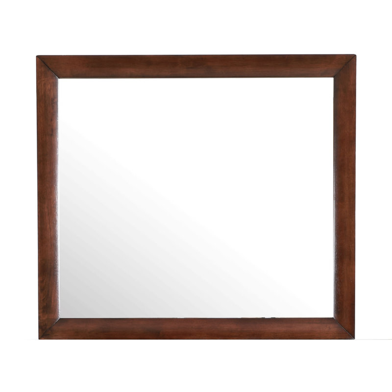 Miroir pour chambre à coucher, cappuccino, 39 po x 35 po, Marron foncé