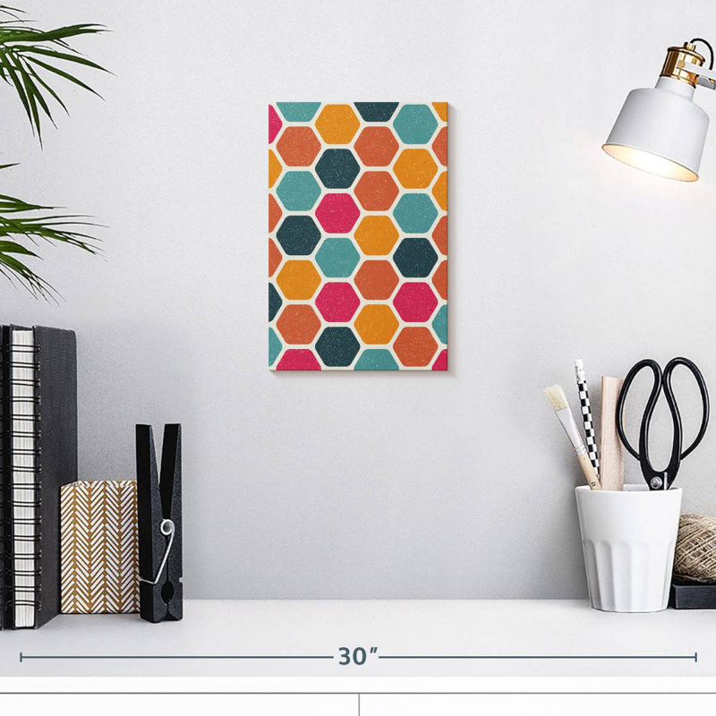 Motif hexagonal Avery Mid-Century, H 12 po x l 8 po