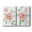 Rose Contour - ensemble de 2 peintures sur toile tendue-796999155