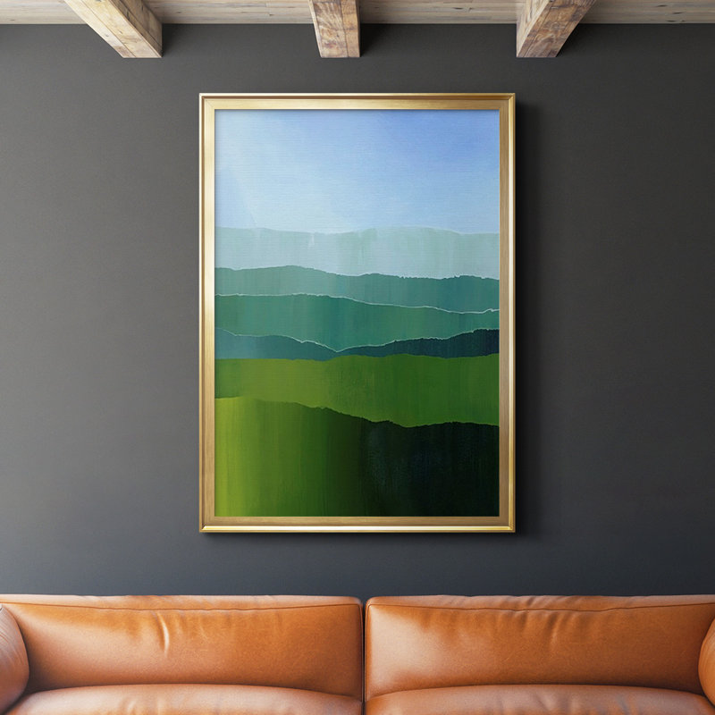 Blue Ridge Fade II - impression d'un seul cadre photo, Or, H 42,5 po x l 30,5 po x P 1,25 po