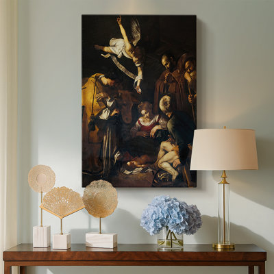 Nativity with Saint Francis and Saint Lawrence -Gallery Wrapped Canvas by Caravaggio