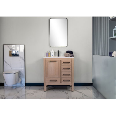 Meuble-lavabo 30 po avec lavabo en porcelaine intégré Avery