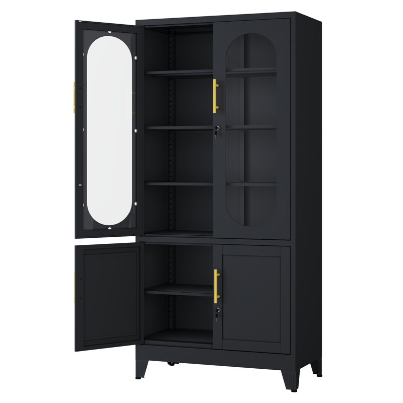 Modern style metal cabinet, Black