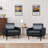 34.25" Wide Faux Leather Armchair with Button Tufted Design-99229960