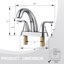 Robinet pour salle de bain à poignée double avec drain-97804580