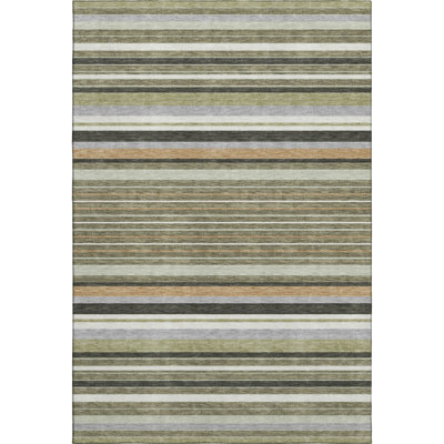 Premium Machine Washable Mayfield AMF2330 Stripes Rug