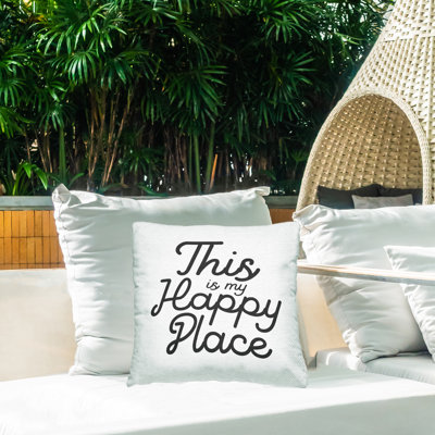 Coussin «Happy Place» par Daphne Polselli