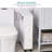 Space-saving Rolling Mdf Cabinet For Bathroom Storage - Sleek White Finish