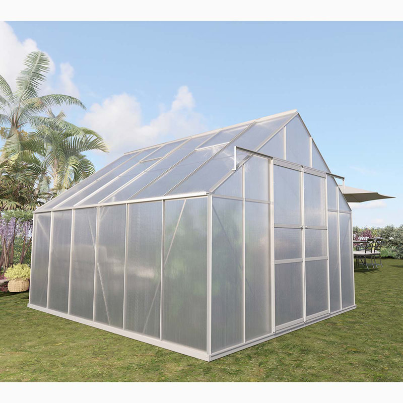 Serre en aluminium, H 97 po x l 120 po x P 142 po