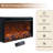 70" Fluted Fireplace Tv Stand - Faux Marble Top Modern Media Console-251536356