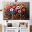 Ensemble de décoration murale jardin de fleurs rose et blanc - fleurs sauvages-107191089-107191087