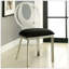 Ensemble de 2 chaises d'appoint en microfibre et en métal avec sièges rembourrés confortables et finition plaquée satinée durable en argent et noir