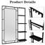 Miroir moderne 30 x 44 avec tablette - cadre en métal noir pour la salle de bain, image HD de la chambre à coucher, rouille, cadre multifonctionnel de meuble-lavabo, verre, rouille, solide