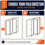 Porte pliante blanche l 108 po x H 80 po pliante en aluminium pliable (3 + 0)-131640007-131640012