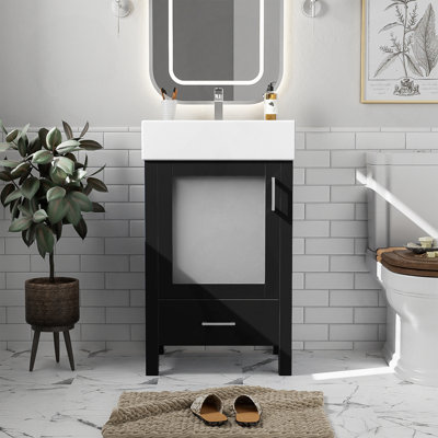 Meuble-lavabo de 20 pouces avec lavabo en céramique