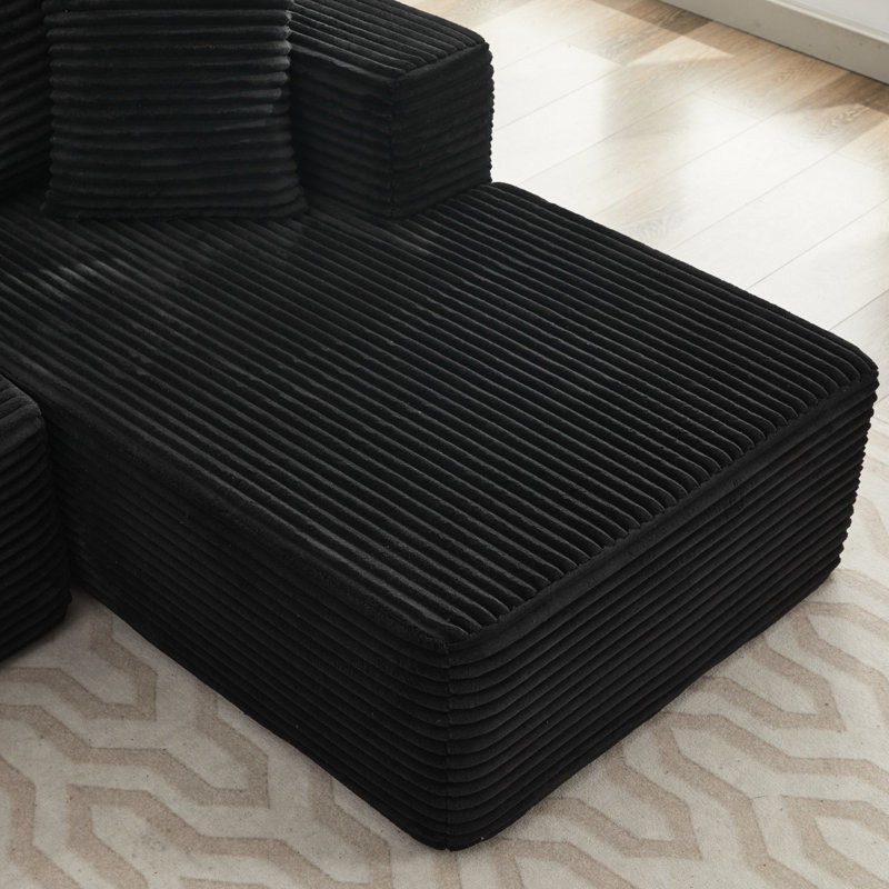 Canapé-lit modulaire double 106 po Cloud, Black