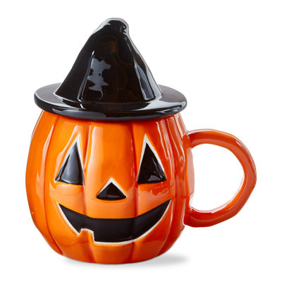 Jack-O-Lantern Lidded Coffee Mug