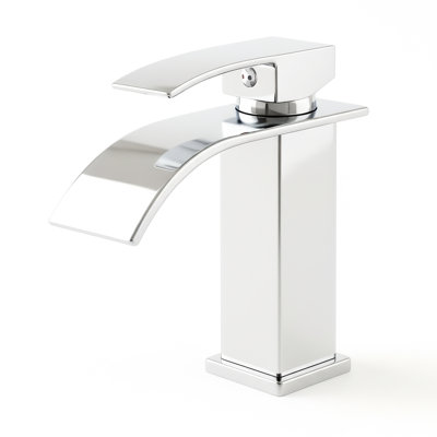 Robinet de lavabo à poignée simple pour salle de bain, conception de trou, fabrication en acier inoxydable, cartouche en céramique de haute qualité, finition nickel brossé corrosif, toutes les conduites d'alimentation dans l'emballage, profondeur de 13,6 po, largeur de 7,81 po