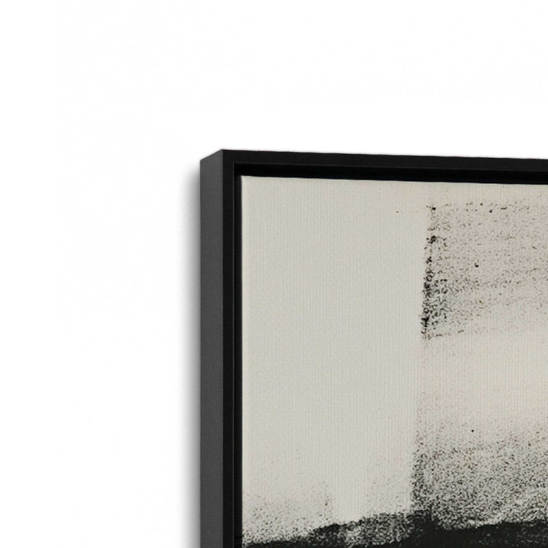 Ensemble de 3 impressions sur toile gris anthracite, Cadre flottant noir satiné, H 18,75 po x l 38,25 po x P 1,75 po
