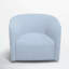 Fauteuil demi-tonneau pivotant rembourré Marita-1758183630
