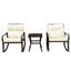 Ensemble de chaises berçantes modernes en métal, confort de patio extérieur avec coussins
