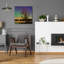 Art mural en verre acrylique 24 po x 24 po «Tree Under Aurora Borealis» par Epic Portfolio-1001145470
