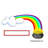 Personalized Rainbow Key Chain