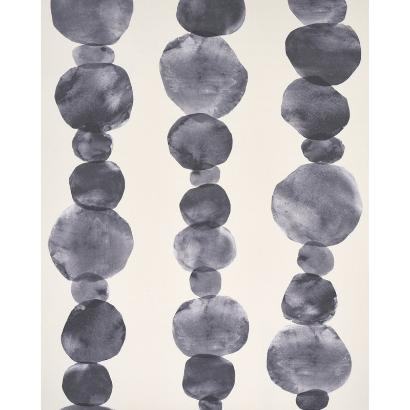 Schumacher x Backdrop Hyperion Wallpaper, Off Black