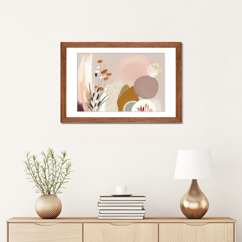 Beautiful Nature Forms, Classic Wood Open Corner Framed Paper, White, 16" H x 24" W x 1" D