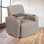 Chaise d'invité avec support pour tablette et porte-gobelet Carlena LeatherSoft