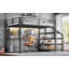 Grand lit mezzanine avec bureau et escalier de rangement, lits mezzanine en métal avec lumières DEL, ports USB-238415537-238415539