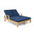 Io Outdoor Teak Wood Chaise Lounge